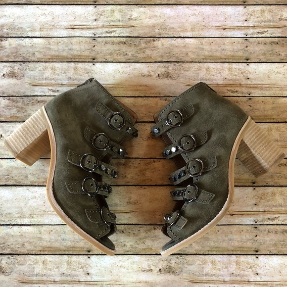 Jeffrey Campbell Shoes - Jeffrey Campbell Bess-Stud Peep-Toe Boots